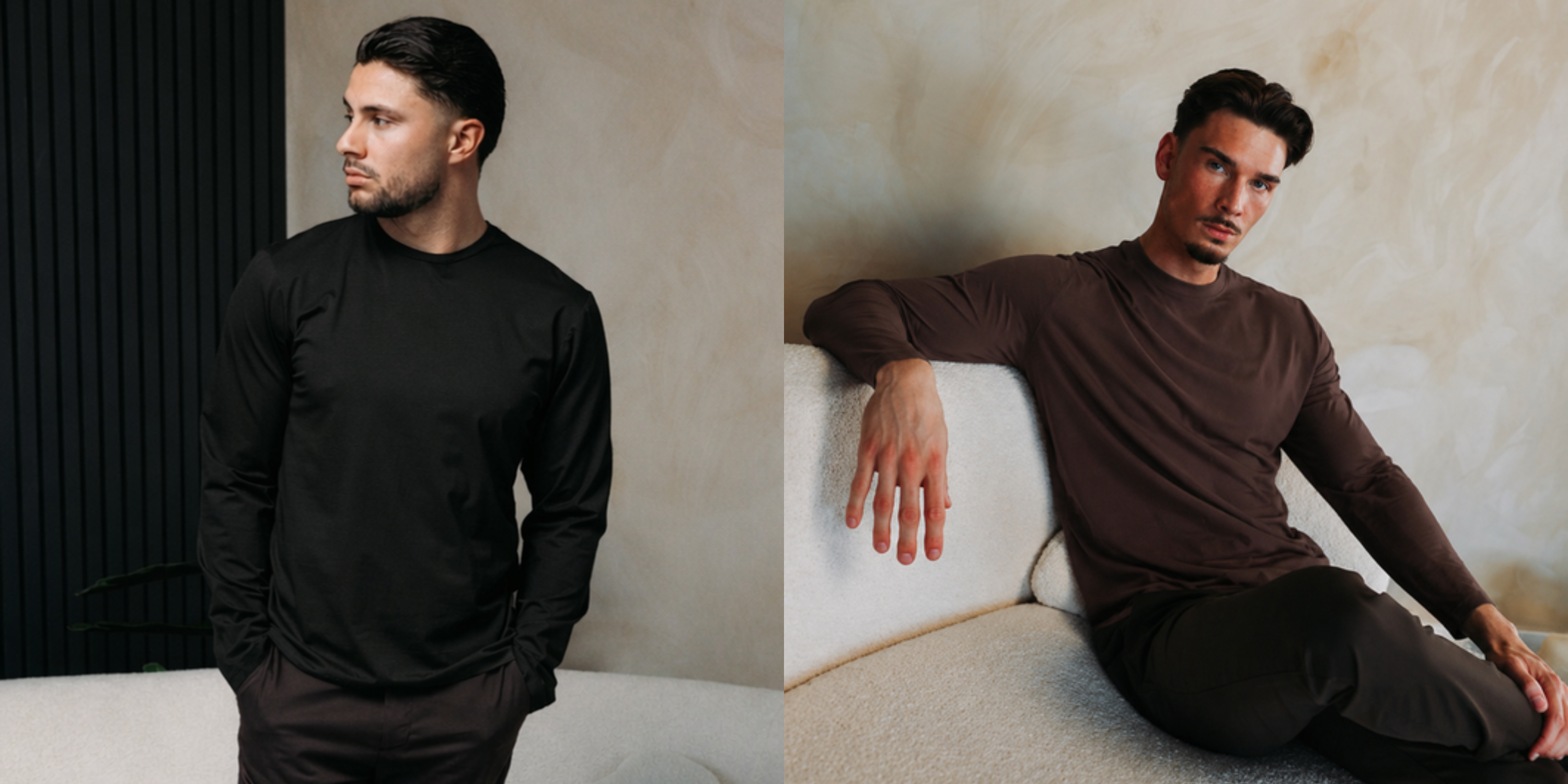 Richesse longsleeves - zwart en bruin model