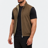 DELUXE VENDBAR BODYWARMER | BEIGE & BROWN