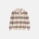 CORTEZ KNITTED POLO | BROWN CREAM