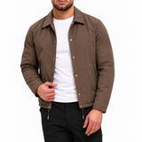 TORINO JACKET | BROWN — pose