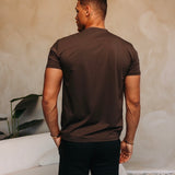 SHINY ESSENTIAL SHIRT DEEP BROWN