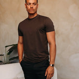 SHINY ESSENTIAL SHIRT DEEP BROWN