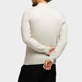 Knitted zipper vest soft sand