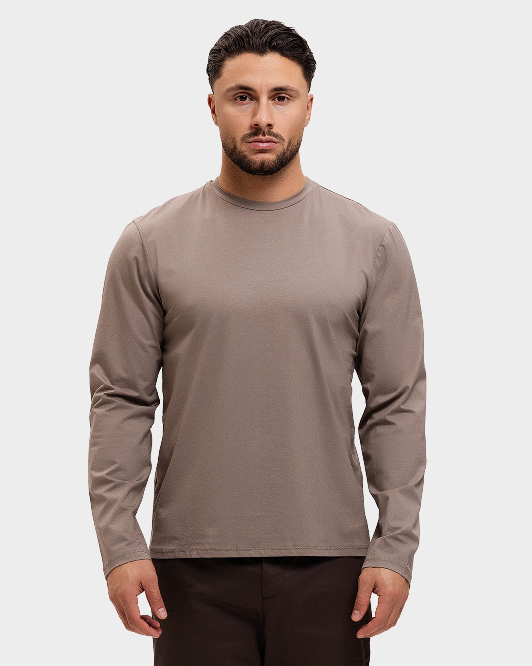 SHINY ESSENTIAL LONGSLEEVE DARK SAND