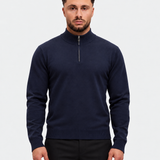 HALF ZIP KNIT | NAVY