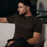 SHINY ESSENTIAL SHIRT DEEP BROWN