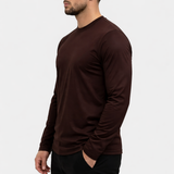 SHINY ESSENTIAL LONGSLEEVE DEEP BROWN