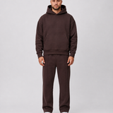 ESSENTIAL HOODIE SET | BROWN