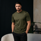 SHINY ESSENTIAL SHIRT MIDNIGHT OLIVE