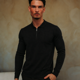 CORE KNIT POLO BLACK