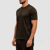 SHINY ESSENTIAL SHIRT DEEP BROWN
