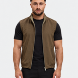 DELUXE VENDBAR BODYWARMER | BEIGE & BROWN
