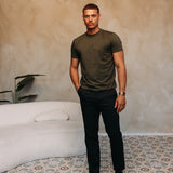 SHINY ESSENTIAL SHIRT MIDNIGHT OLIVE