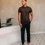 SHINY ESSENTIAL SHIRT DEEP BROWN