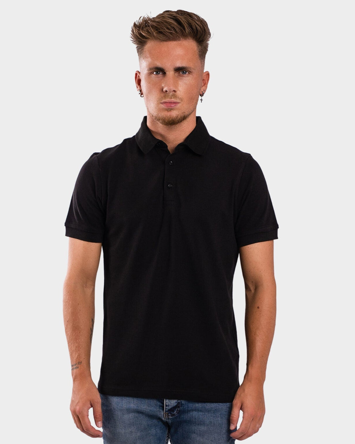 RK BLANK POLO BLACK