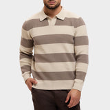 CORTEZ KNITTED POLO | BROWN CREAM
