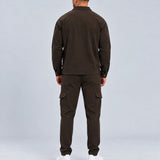 Essential Suit Dark Coffee - achterkant studio