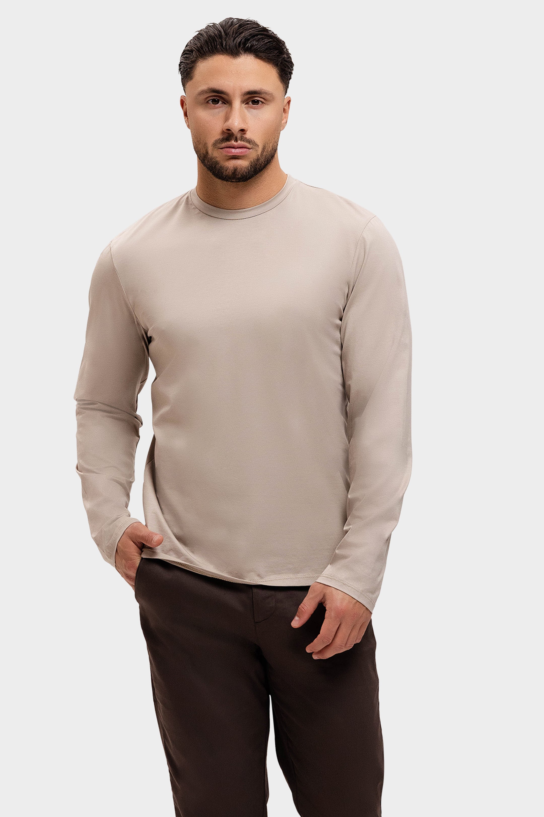 SHINY ESSENTIAL LONGSLEEVE BEIGE