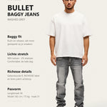 [NL] Bullet Washed Grey Baggy Jeans pasvorm en materiaal