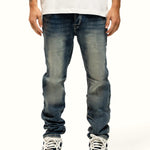 BULLET WASHED BLUE BAGGY JEANS