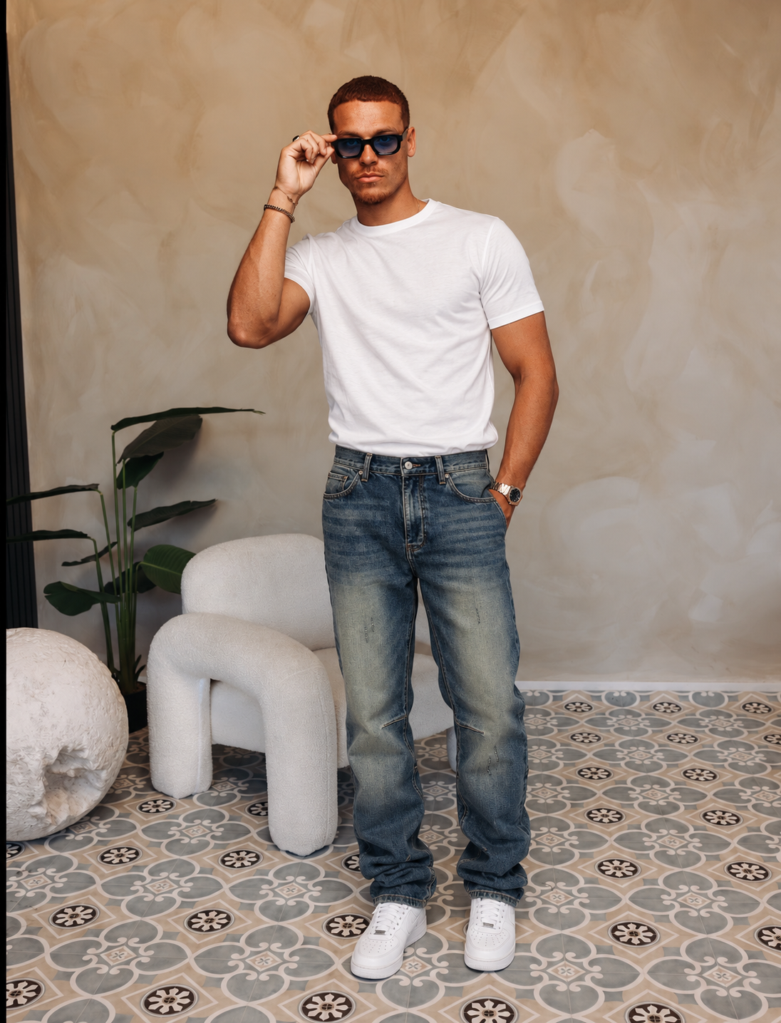 BULLET WASHED BLUE BAGGY JEANS — lifestylefoto