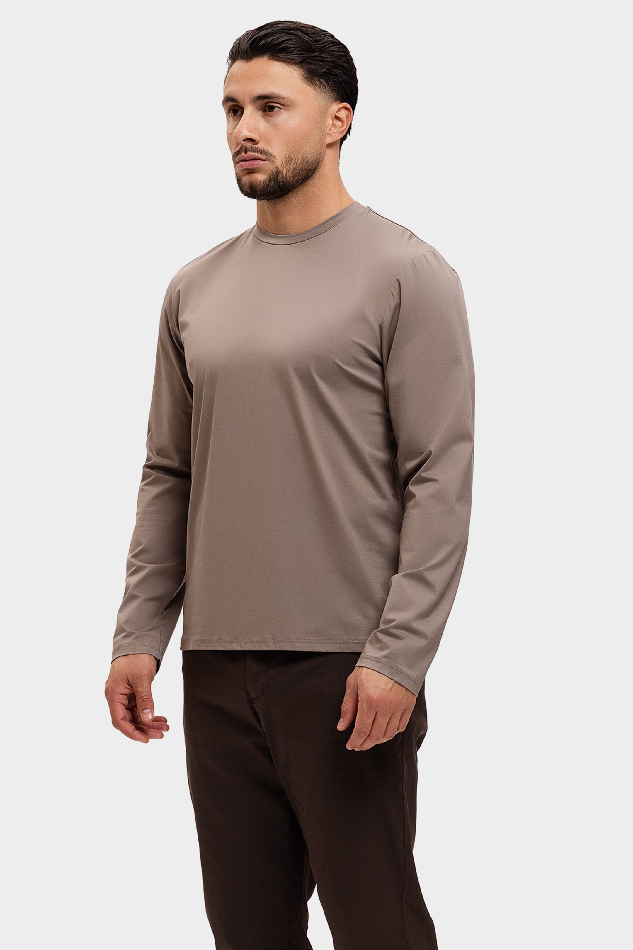 SHINY ESSENTIAL LONGSLEEVE DARK SAND