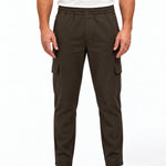 CARGO PANTS BROWN - studio voorkant