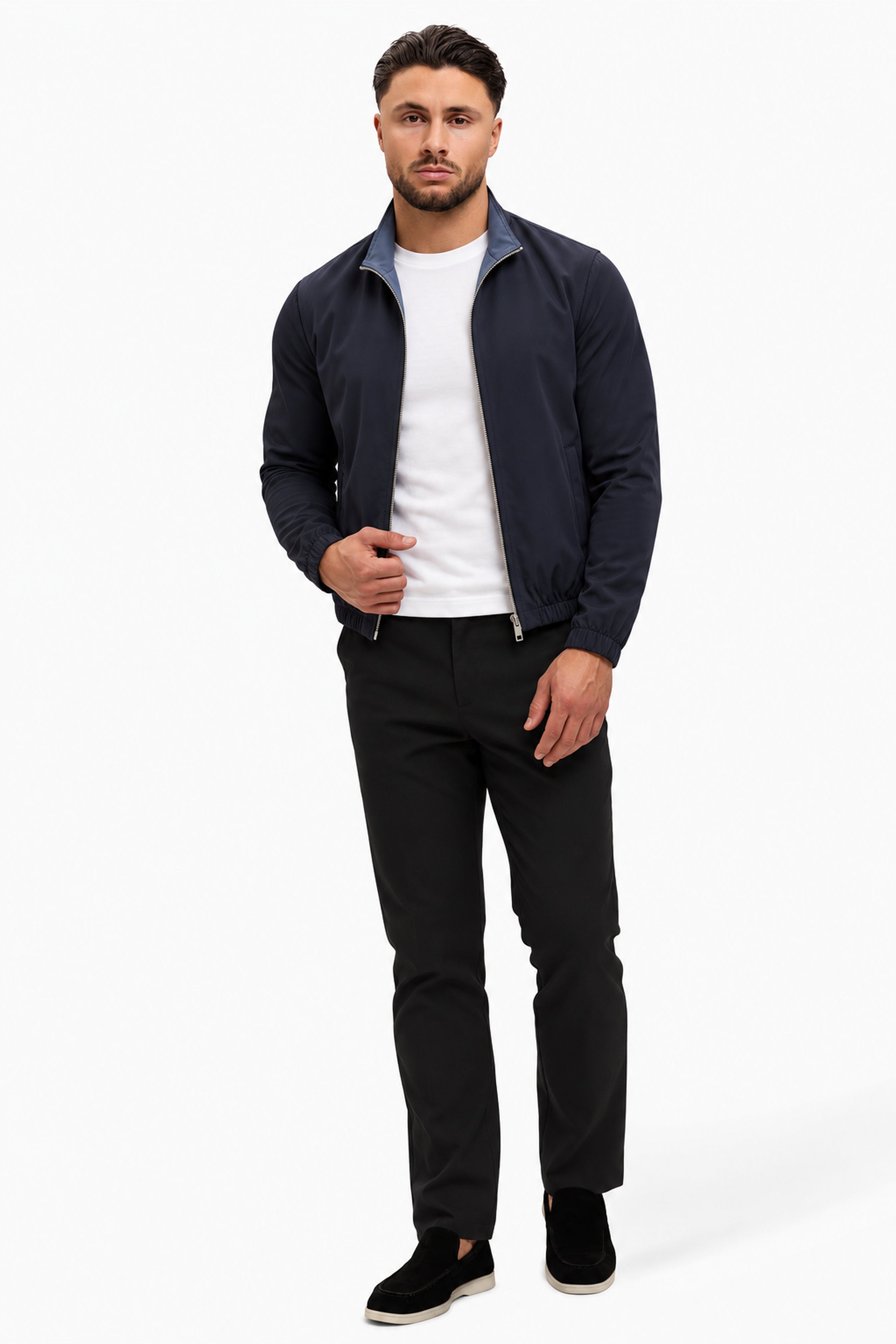 core jacket navy - studio full-body