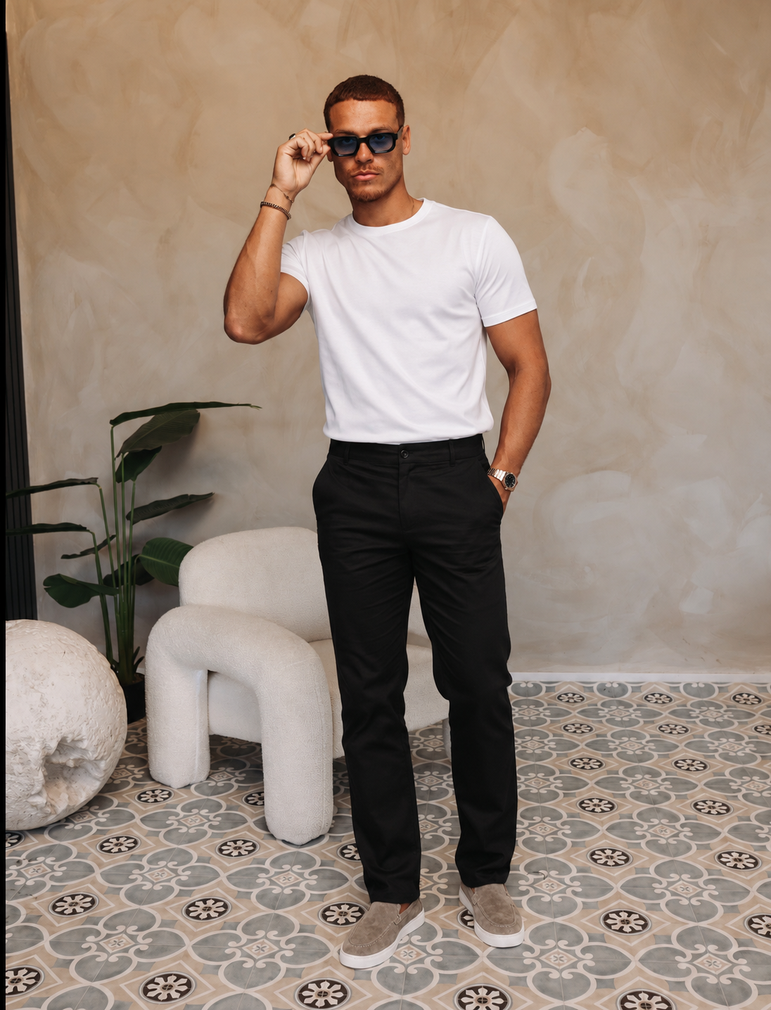 CORE STRAIGHT PANTS BLACK — lifestylefoto