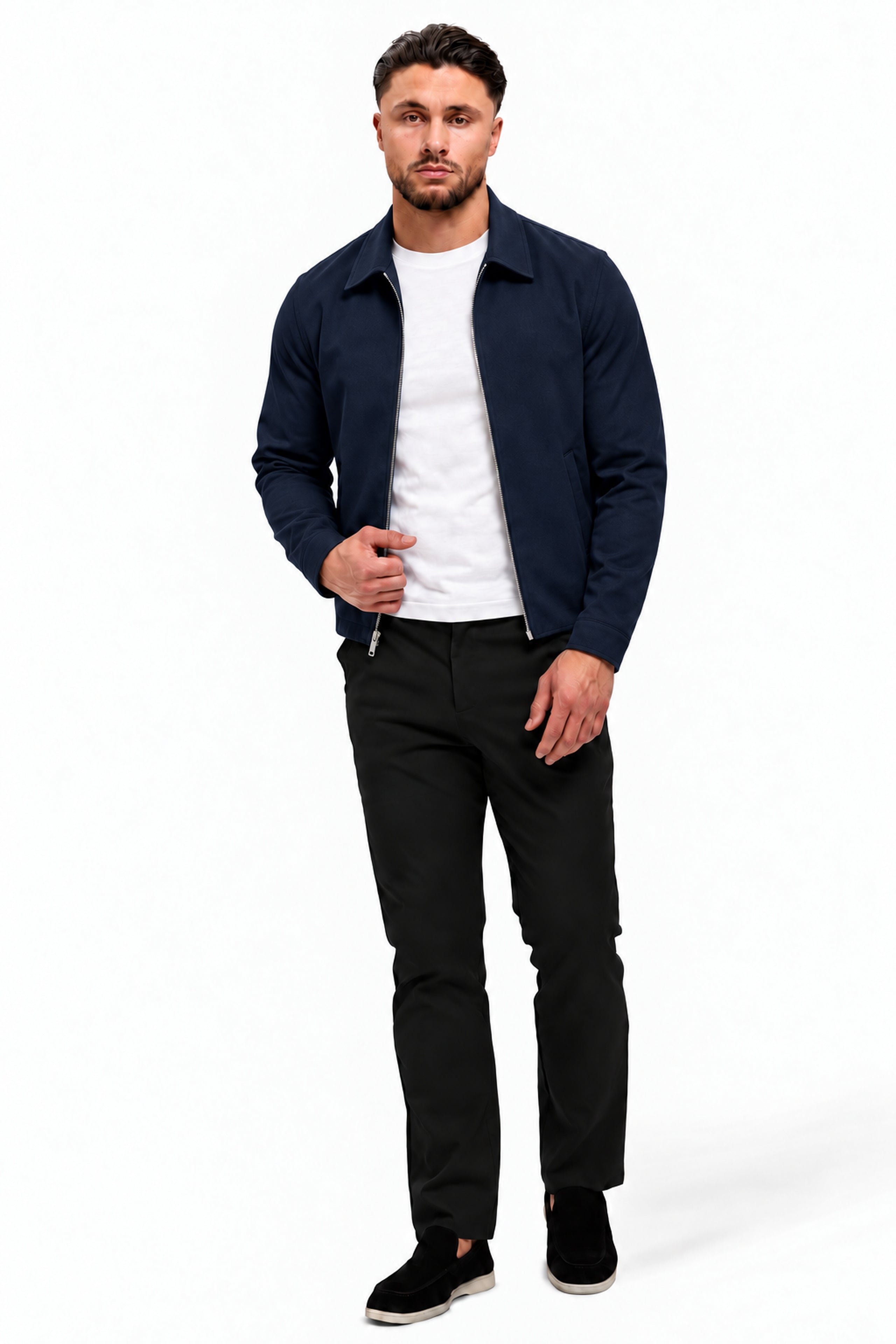 Core Zip Jacket navy - studio full-body