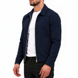 Core Zip Jacket navy - studio zijkant