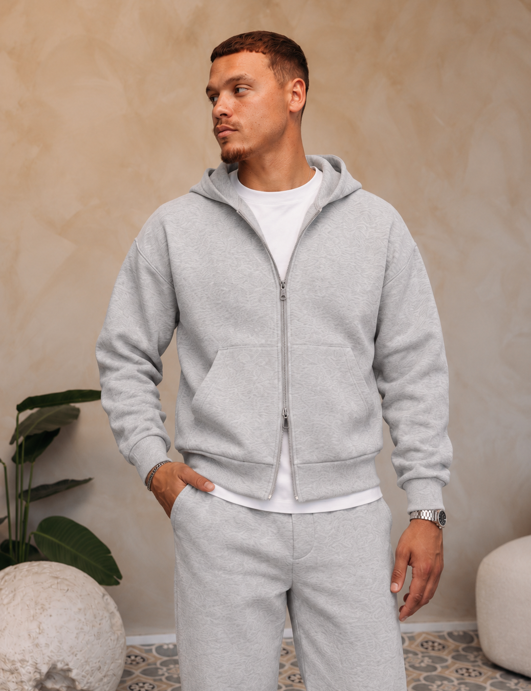 Deluxe Vest Light Grey, gedragen
