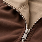Core Bodywarmer Beige Brown - detail stof van dichtbij