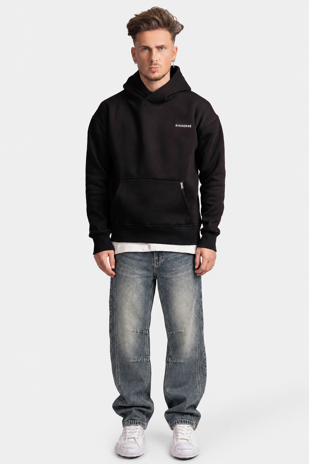 Edge Blue Baggy Jeans — modelfoto 6