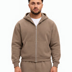 Essential Vest Taupe, vooraanzicht