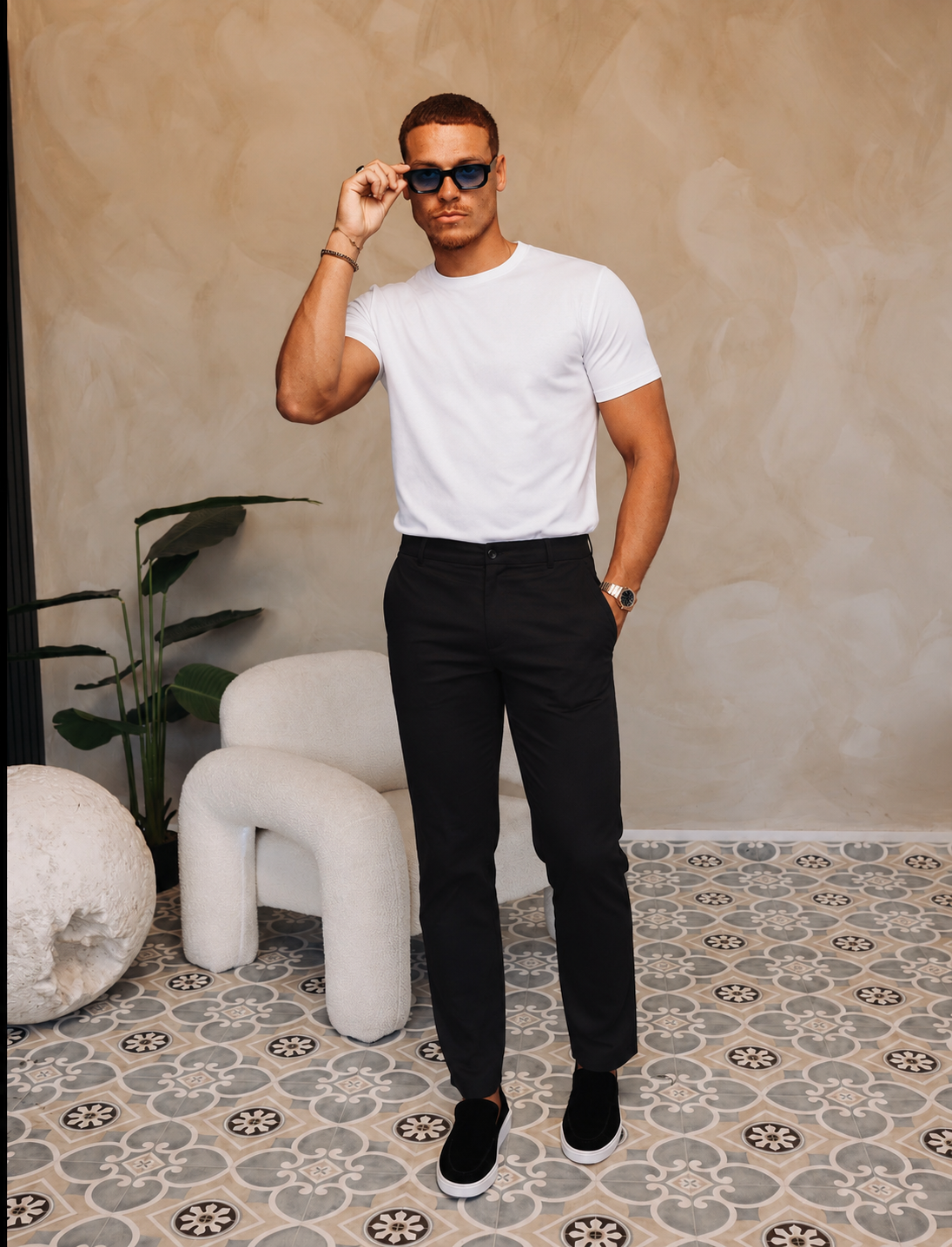 ESSENTIALS SMARTS PANTS BLACK — lifestylefoto