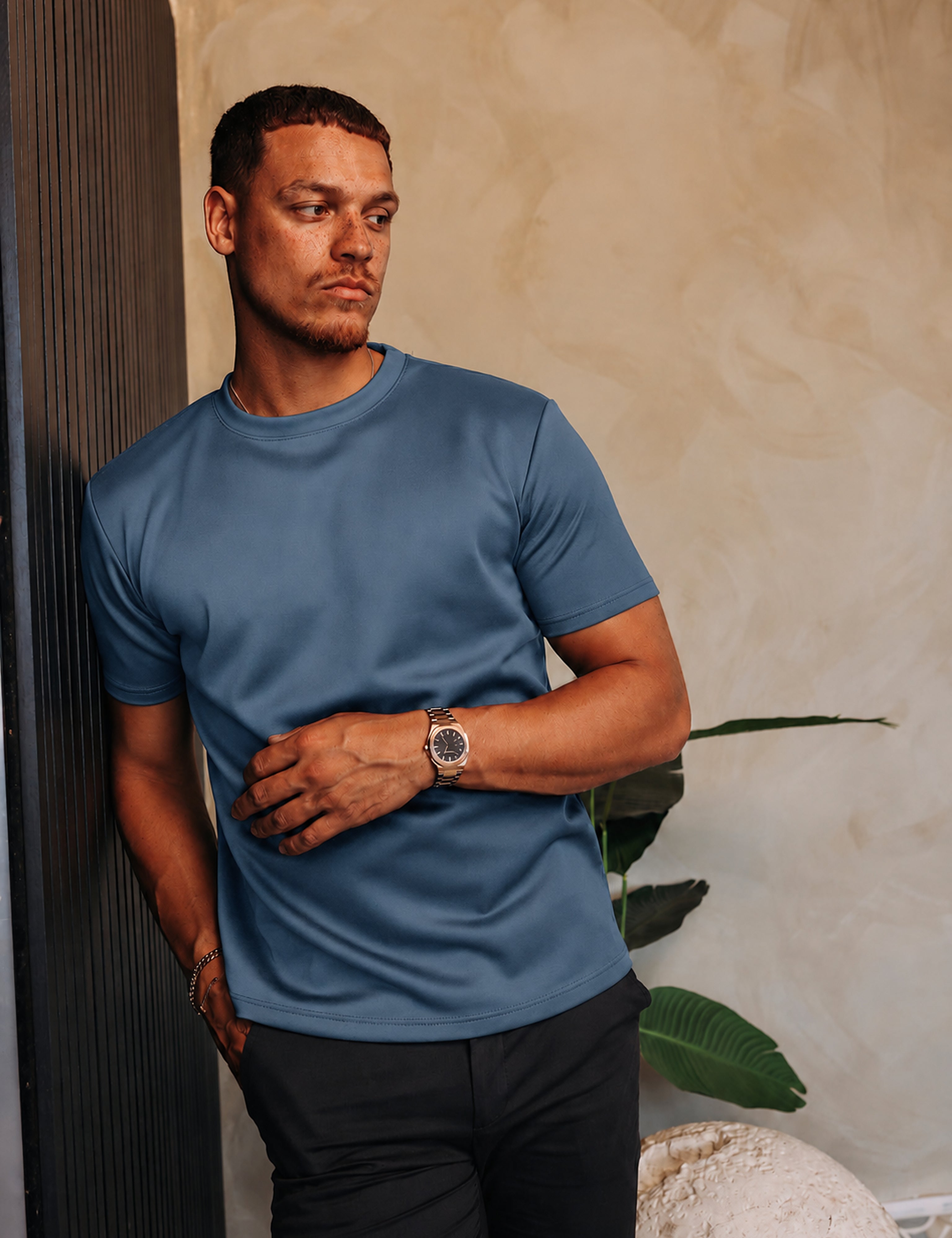 Gloss Essential Shirt Steel Blue - lifestyle