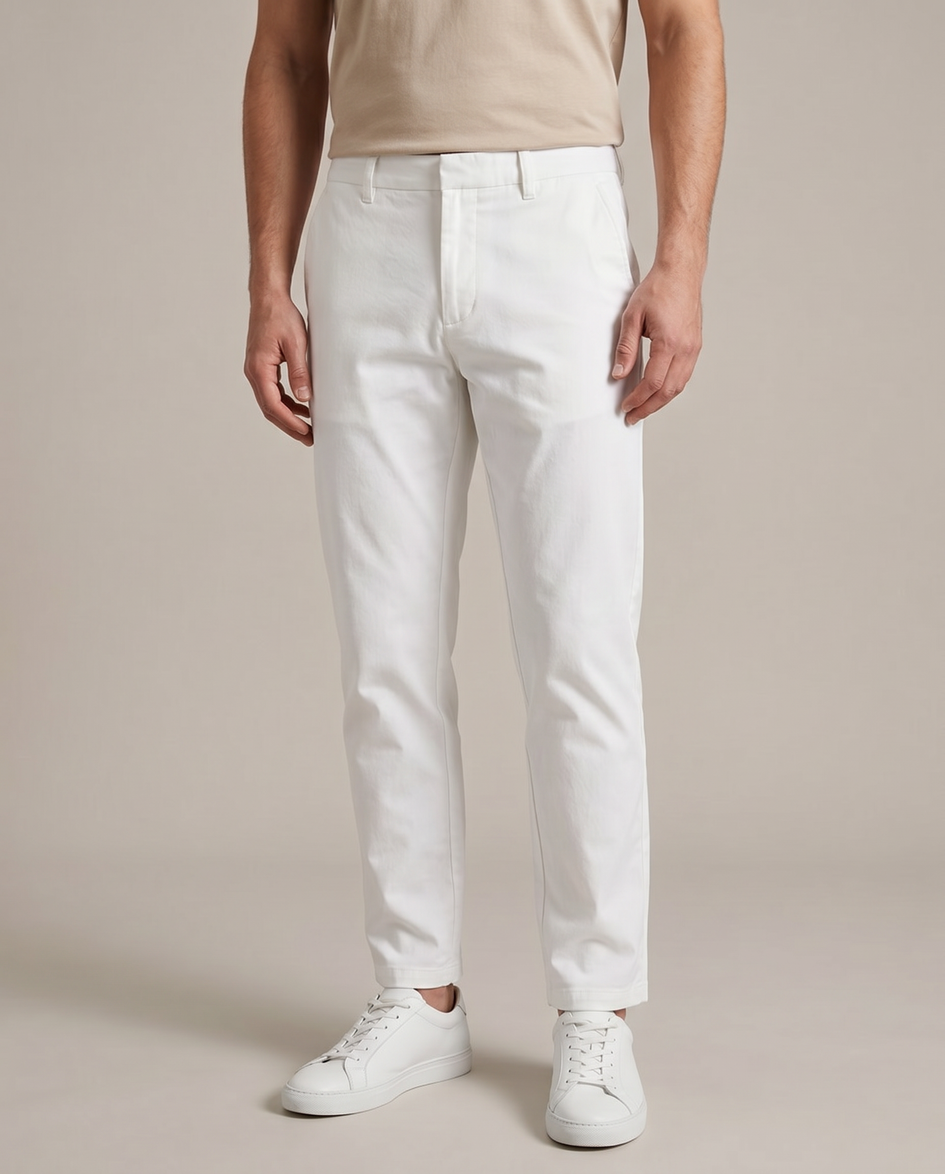 ESSENTIALS SMART PANTS WHITE - studio op model