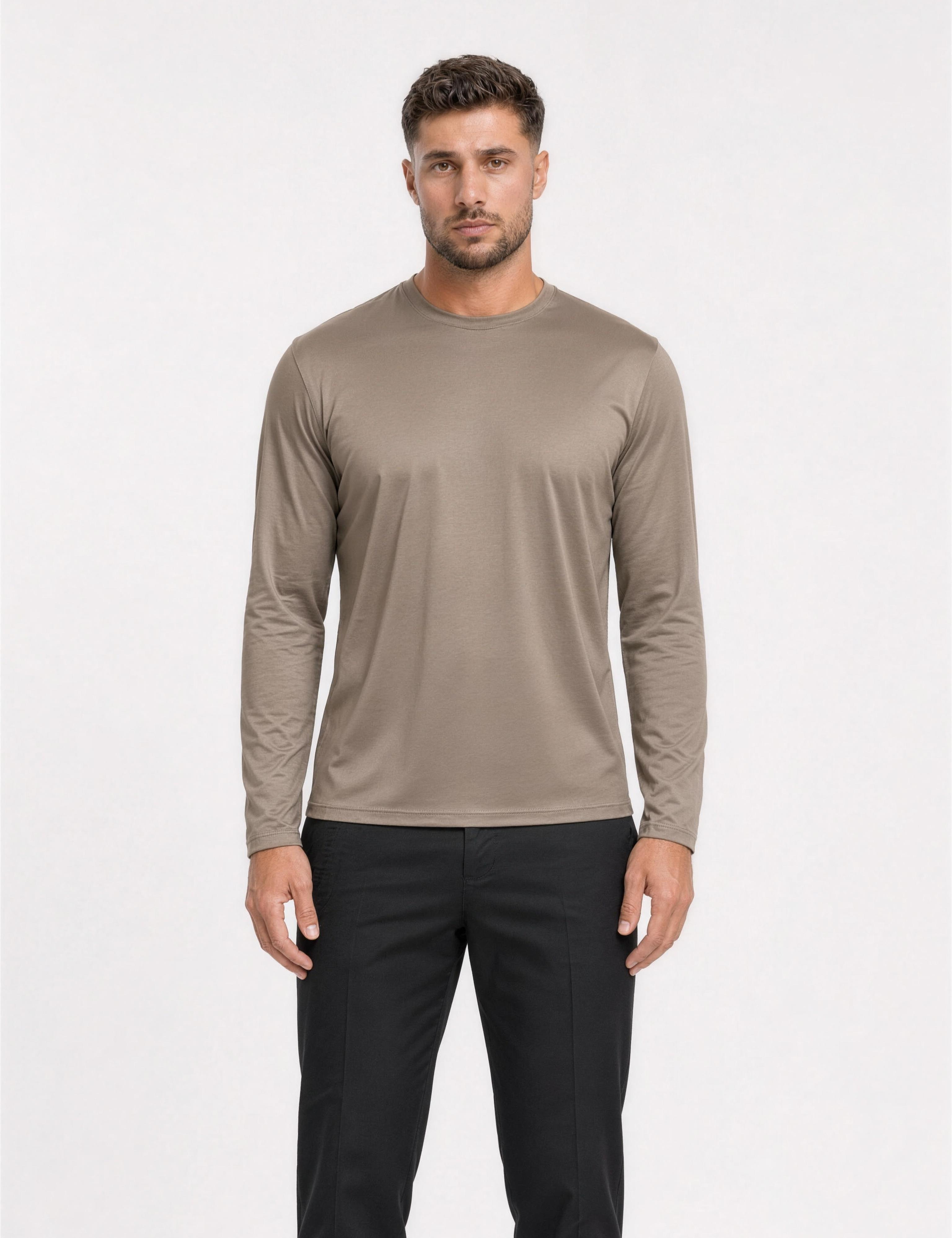 SHINY ESSENTIAL LONGSLEEVE DARK SAND