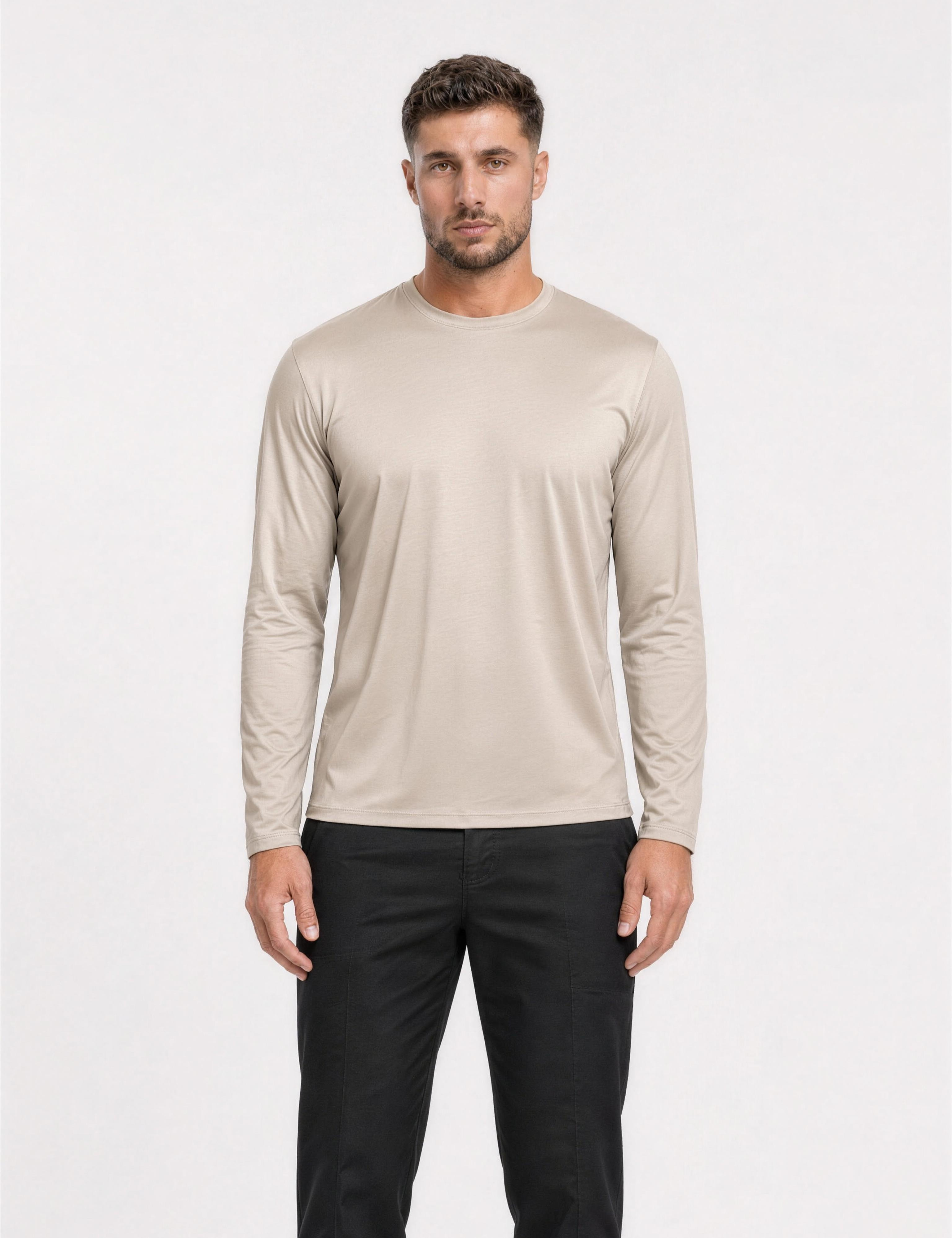 SHINY ESSENTIAL LONGSLEEVE BEIGE