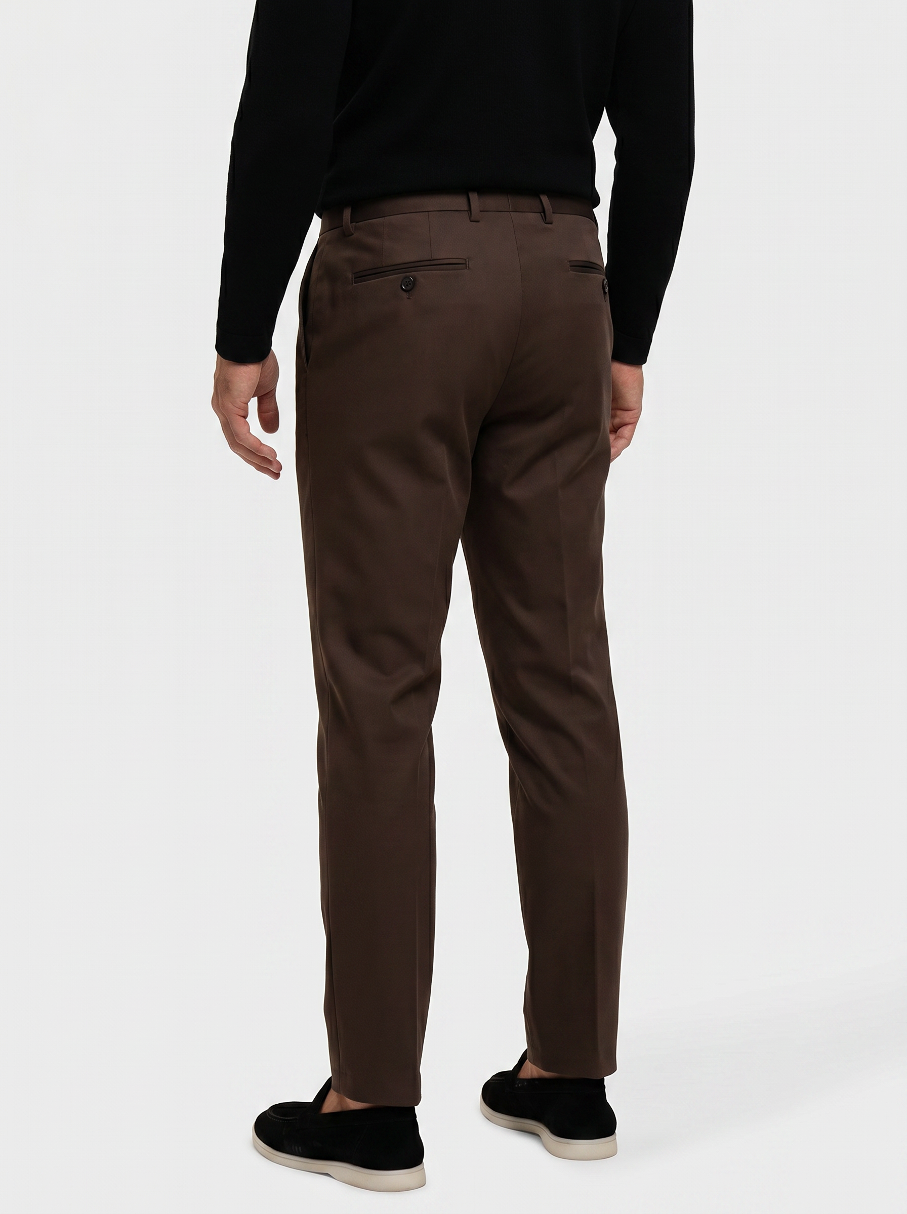 Milan Pants Brown - model achter