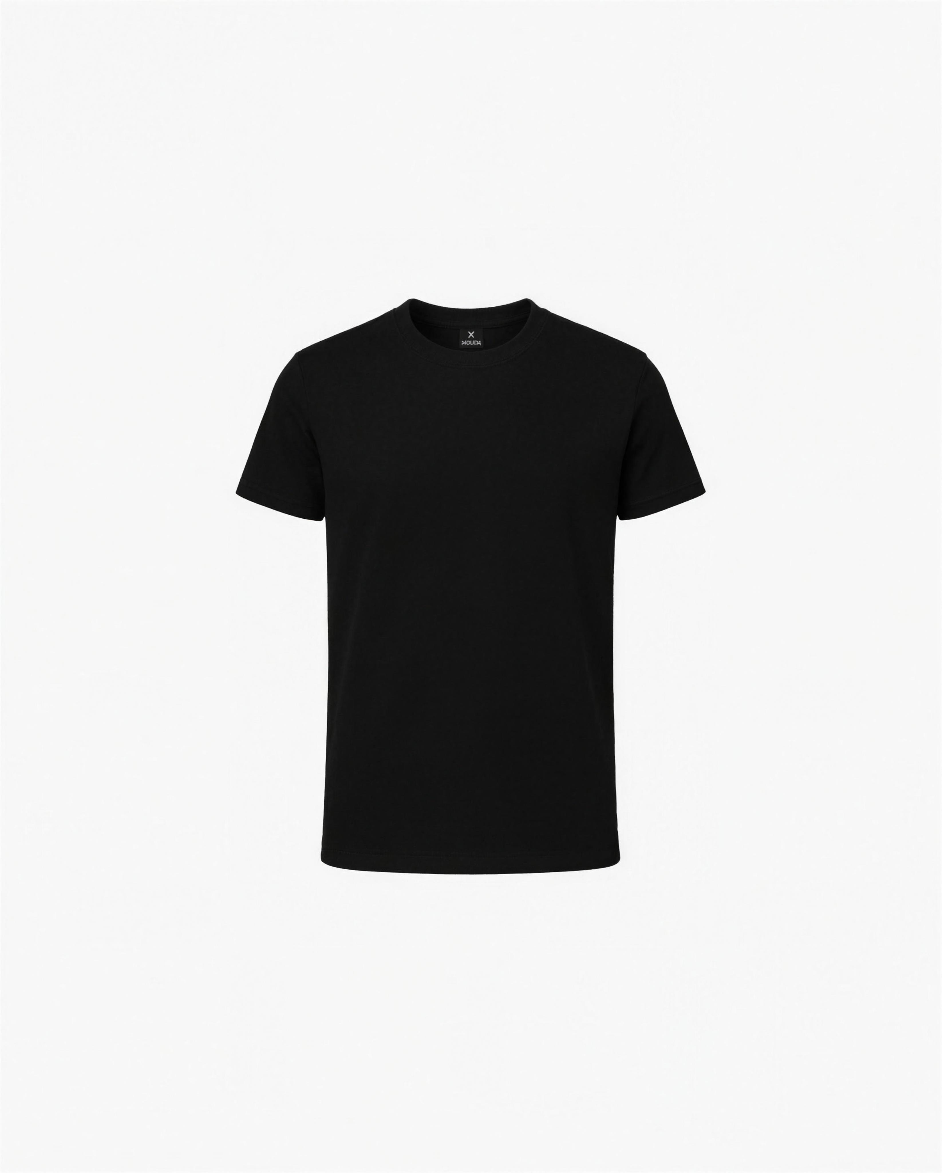 Classic Cotton T-shirt Black 4K white bust
