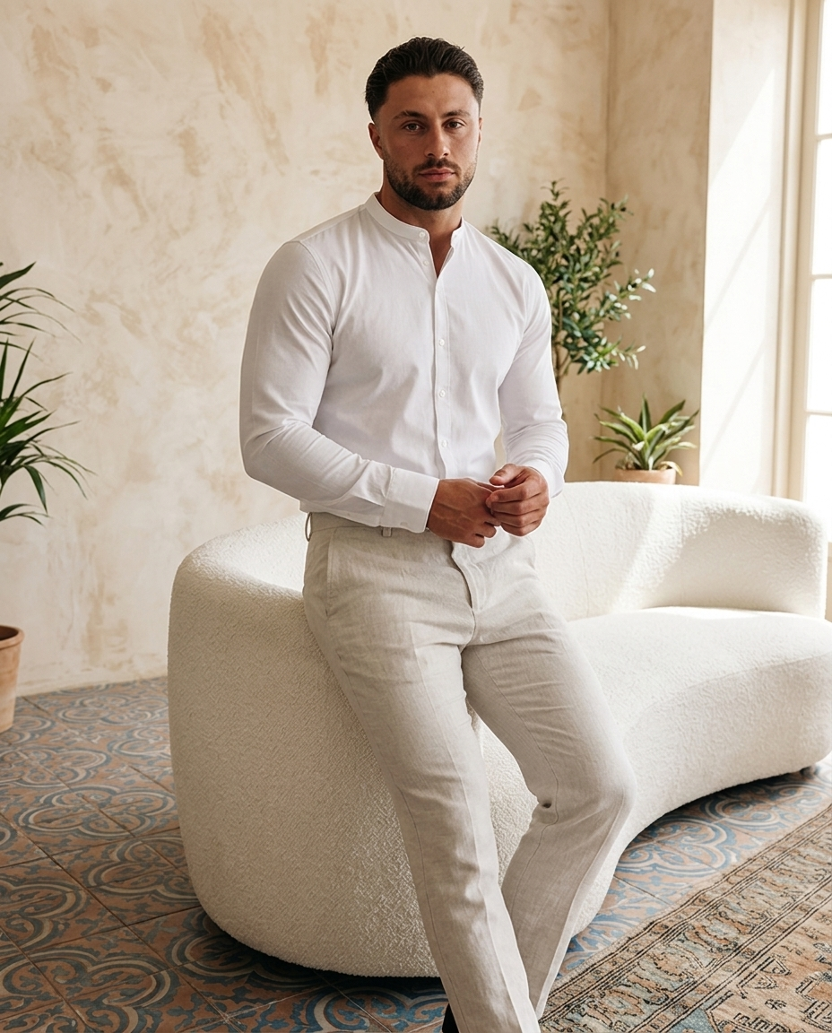Mao White Long - editorial model