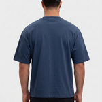 Oversized Cotton T-Shirt Navy - achterkant