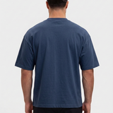 Oversized Cotton T-Shirt Navy - achterkant