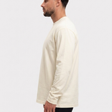 Essential Longsleeve Creme - zijkant