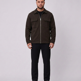 Essential Vest Dark Brown voorkant