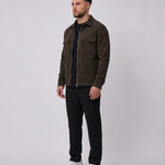 Essential Vest Dark Brown zijkant