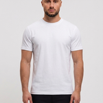 RK Blank Tee White Slimfit - voorkant studio