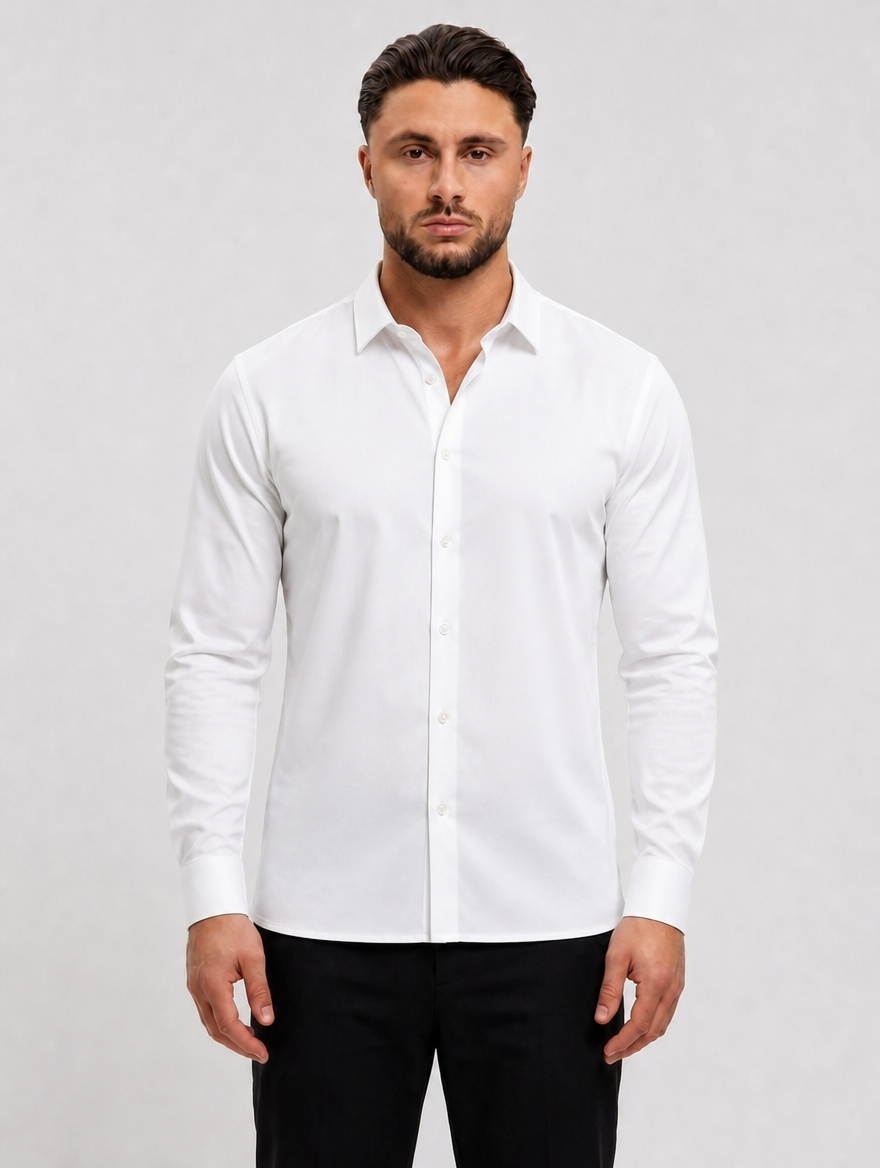 Deluxe Shirt White - voorkant studio